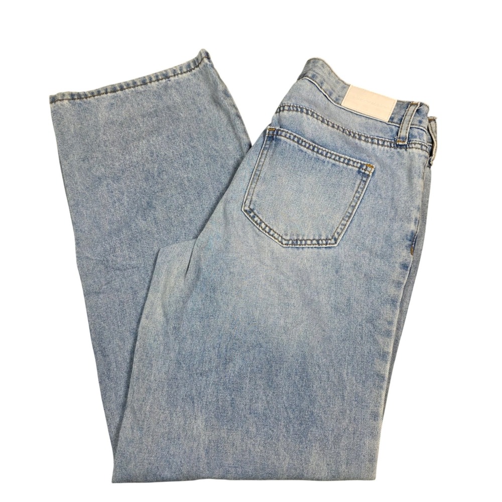 Ashley Mason Premium Womens Wide Leg Jeans‎ Light Wash Blue Denim Size 7/28